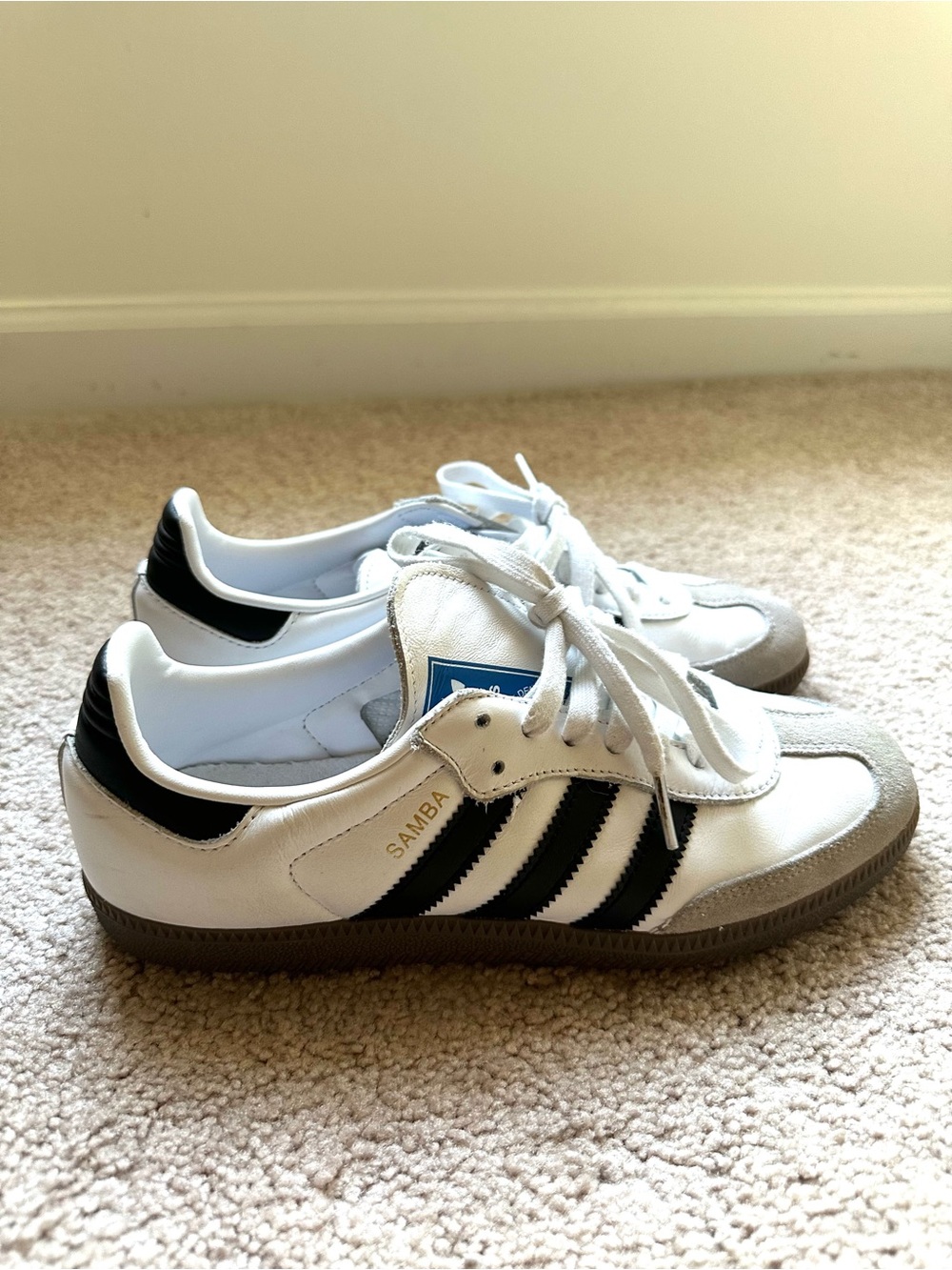 adidas Samba OG J Cloud White Core Black - Picture 11 of 13